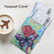 DIY Special Shaped Diamond Painting Butterfly PU Passport Protection Cover Newly