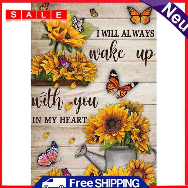 DIY Diamond Painting Kit Full Round Rhinestone 5D Butterfly Sunflower Picture