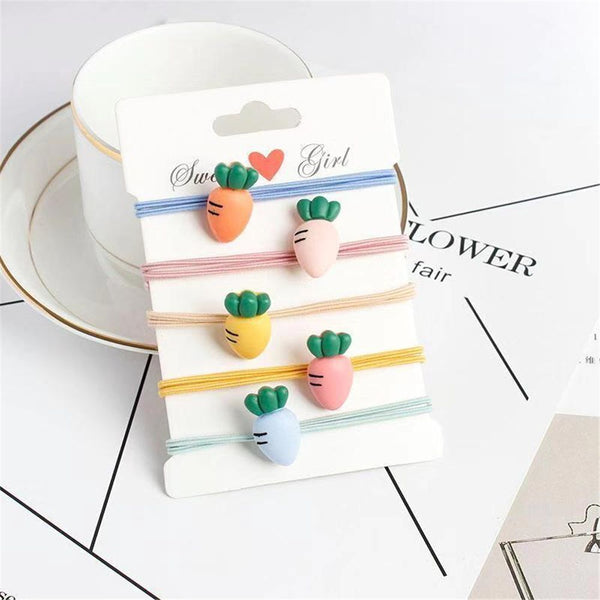 Women Hair Accessories Simple Korean High Elastic Hair Rope Carrot Cute