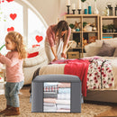 Large Capacity Clothes Storage Bag Foldable Organizer for Comforter (Grey) Newly