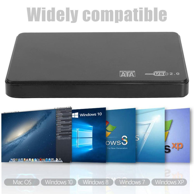 2.5 inch Hard Disk Enclosure SATA USB2.0 Tool Free External Hard Drive SSD Case