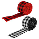 2m Christmas Lattice Ribbon Gift Packing DIY Wrapping Strip (Black White)