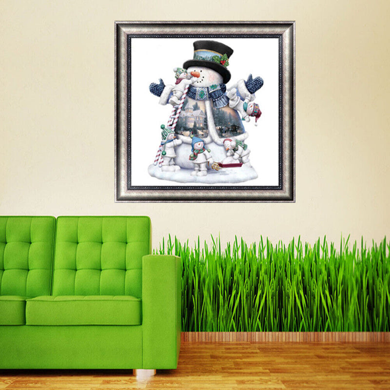 5D Diamond Painting Christmas Snowman Embroidery Cross Stitch Craft