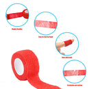 Self Adhesive Wrap Elastic Bandage Cross Stitch Finger Protector (Red)