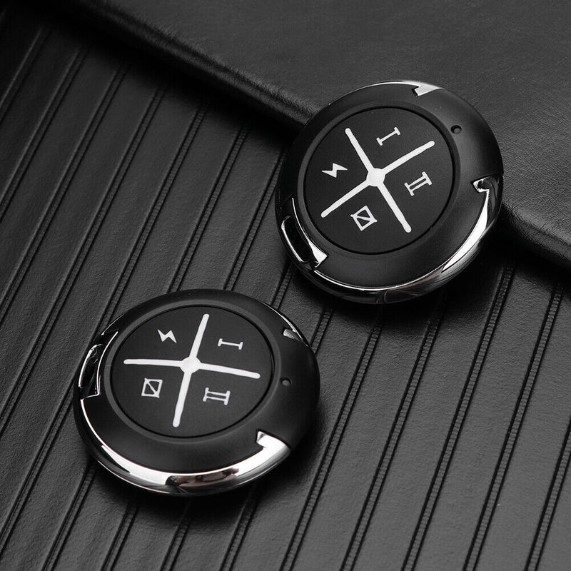 Round 433MHz Remote Control Garage Door Electric Gate Clone Key Fob (2pcs)