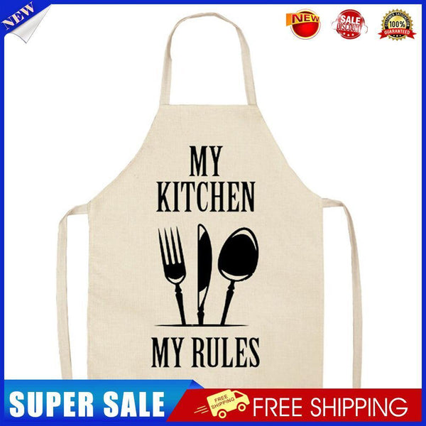 Kitchen Cutlery Linen Kitchen Apron Waterproof Cooking Pinafore (82x68cm)