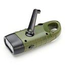 Hand Crank Solar Dynamo Torch Lamp Outdoor Emergency LED Flashlight (Green Newly