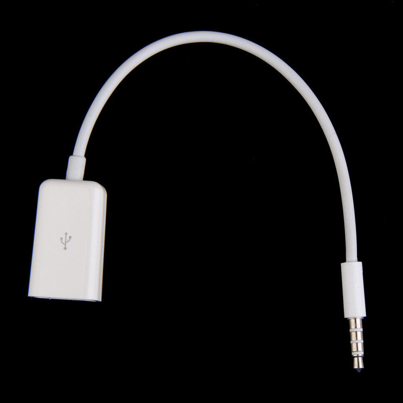 Sync 3.5mm Male AUX Auxiliary Audio Plug Jack to USB Cord Converter Cable