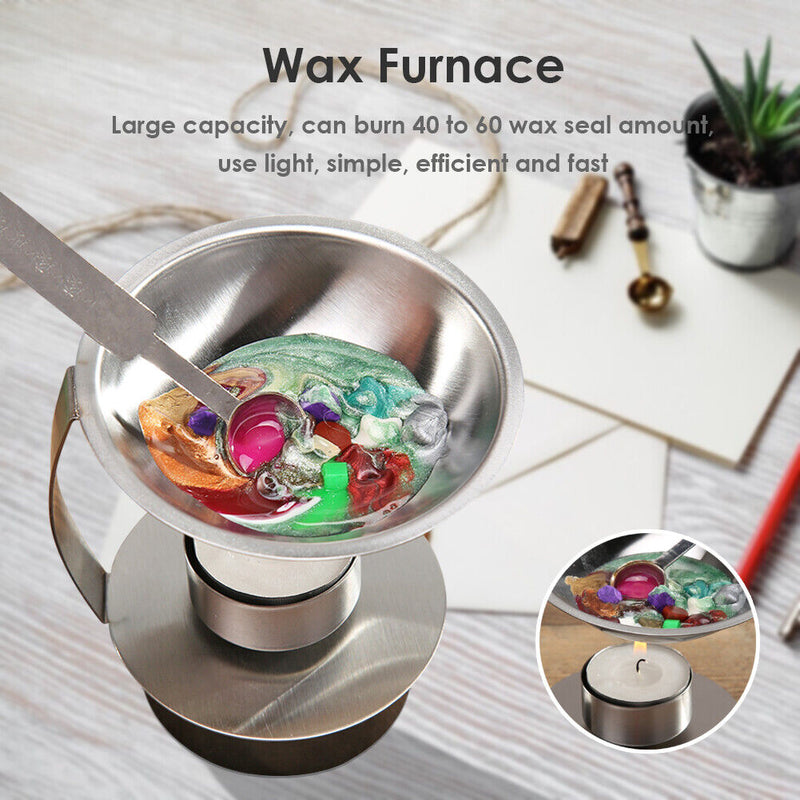 Wax Seal Beads Sticks Furnace Stand Sealing Wax Stove Pot for Wax Melting Glue