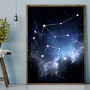 5D DIY Full Round Drill Diamond Paint 12 Constellation Mosaic Rhinestone Draw