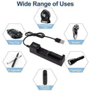 Single Slot 18650/14500 26650 Battery Charger Usb Adapter Smart Chargering S0H8