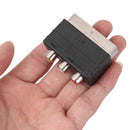 Phono Plug Scart Male to 3RCA Female 21PIN Adapter Input For PS4 WII DVD VCR