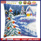 Snow Scene Stamped DIY Cross Stitch Throw Pillowcase 6CT Kit for Car Office Sofa