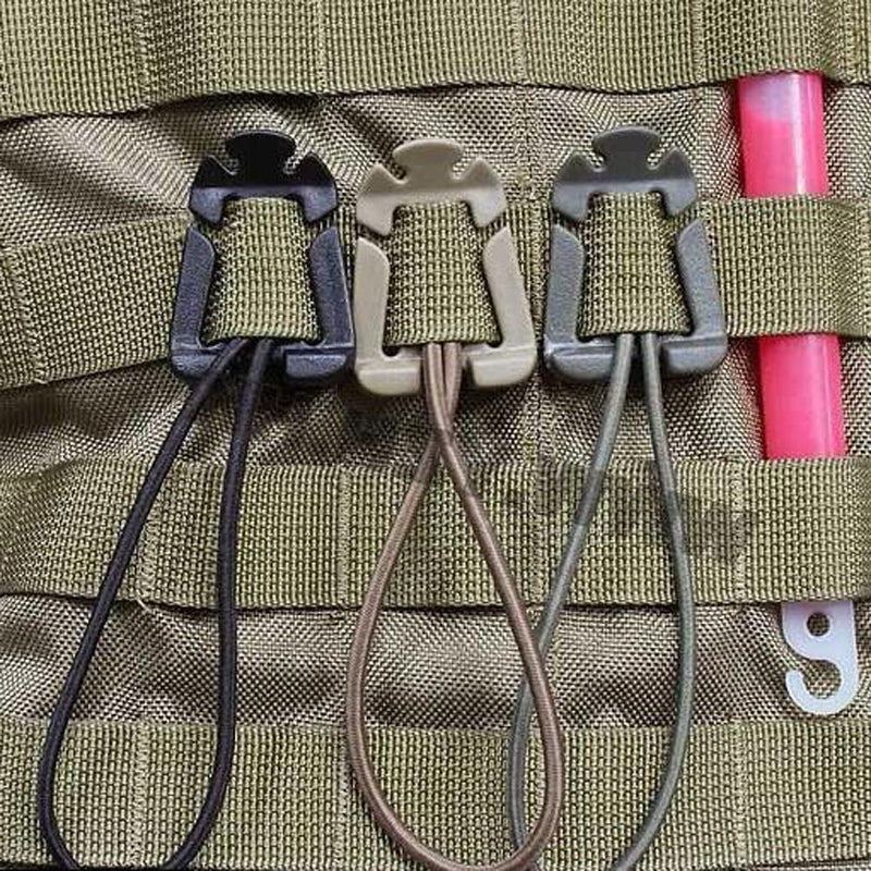 2pcs/lot Soft Backpack Carabiner EDC Tool Elastic Rope Webbing Buckle