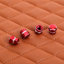 4pcs Universal Aluminum Car Wheel Tire Valve Stem Caps Dust Covers (Red) Newly