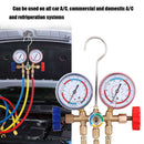 Set Refrigerant Manifold Gauge Set with Hose and Hook Air Conditioning Tools