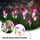 LED Solar Power Lily Flower Light Stake Lamp Garden Path Decoration/