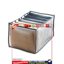 Cloth Drawer Organizer 7-Grid Pants Storage Divider for Leggings (Grey M) Newly