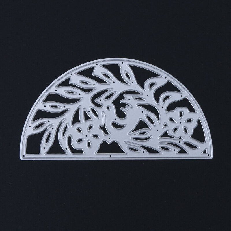 Snowvirtuos Semicircle Lace Flower Metal Cutting Tools Stencil for Scrapboo