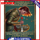 Retro Female Knight Poster Oil Paint By Numbers DIY Acrylic Painting Picture Kit