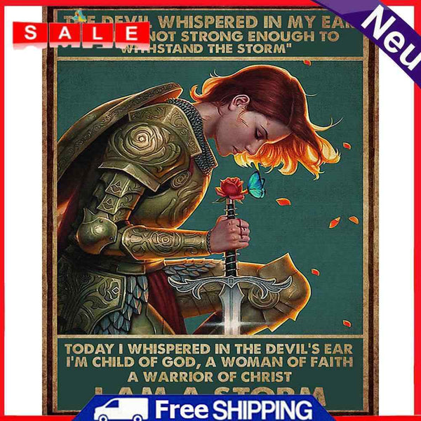 Retro Female Knight Poster Oil Paint By Numbers DIY Acrylic Painting Picture Kit