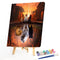 DIY Coloring Picture Oil Paint by Numbers Reflection Tiger Lion Acrylic Dra