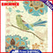 Frameless Flower and Bird Oil Paint by Numbers Kit Drawing Coloring on Canvas