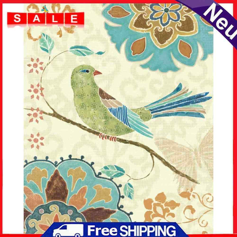 Frameless Flower and Bird Oil Paint by Numbers Kit Drawing Coloring on Canvas