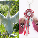 Feather Bead Dream Catcher Bag Purse Clutch Keyring Key Chain Ring Keychain