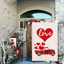 Love Car Door Decoration Flag for Home Linen Flag Wall Plaque Hanging Ornam