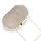 Wedding Rhinestones Beaded Egg Shape Shoulder Chain Purse Evening Bag Clutch