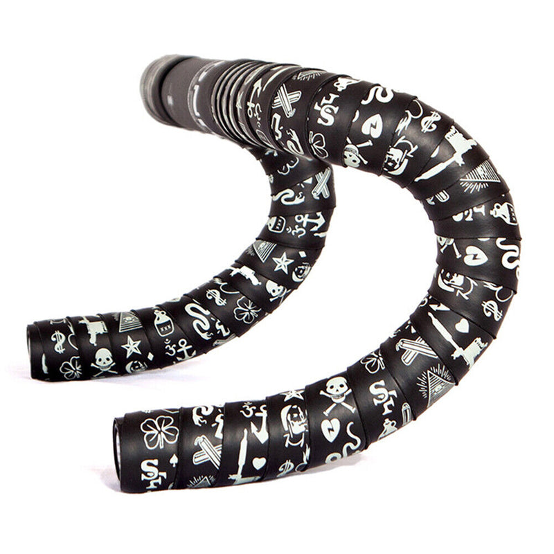 1 Pair Road Bike Shockproofing Handlebar Straps, Fluorescence Glow-in-The-Dark