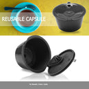 2pcs Plastic Coffee Capsule Cup for Dolce/Gusto Refillable Filters (Black)