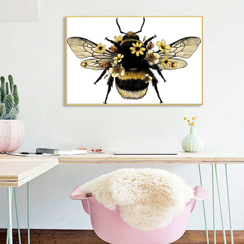 Bee Animal DIY Rhinestone Picture Full Round Drill Painting Diamond Drawing Kit