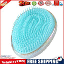 Hair Brush Egg Round Travel Portable Salon Detangling Comb (Light Blue)