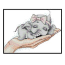 Partial Cross Stitch Art Paint 14CT Stamped Elephant Embroidery Wall Ornament
