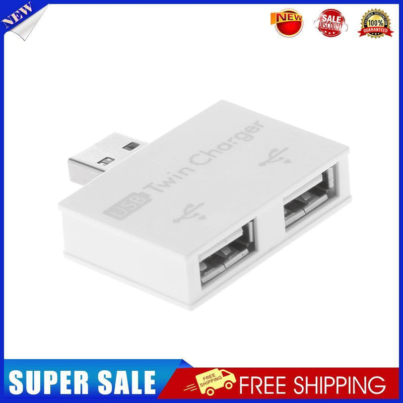 USB 2.0 Male to Twin Charger Dual 2 Port USB Splitter Hub Adapter Converter