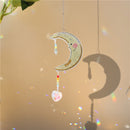 Crystal Light Catching Jewelry Ornament Wind Chime Pendant (Moon and Stars)