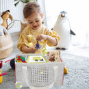 3 Grids Felt Storage Basket - Soft Kid Audio Toys Storage Containers (Red) Newly