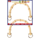 15.5cm Bamboo Handbag Handles - 2 Pack Handmade Bag Purse Making Handle D-Sha