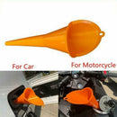 Motorcycle Car Long Mouth Funnel Plastic Refueling Oil Filling Liquid Spout O5V9