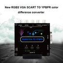 RGBS VGA SCART TO YPBPR Converter Video Adapter Color Brightness Adjustable