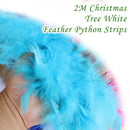 2M Christmas Tree Blue Feather Boa Strip Xmas Ribbon Wedding Garland Decor,`