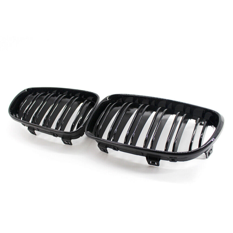 Black Double Slat Kidney Gloss Grill for  E82 Coupe E88 Cabriolet 1 Series