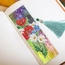 2x Flower Diamond Painting Bookmark DIY Special Shaped Drill Tassel (SQ30)