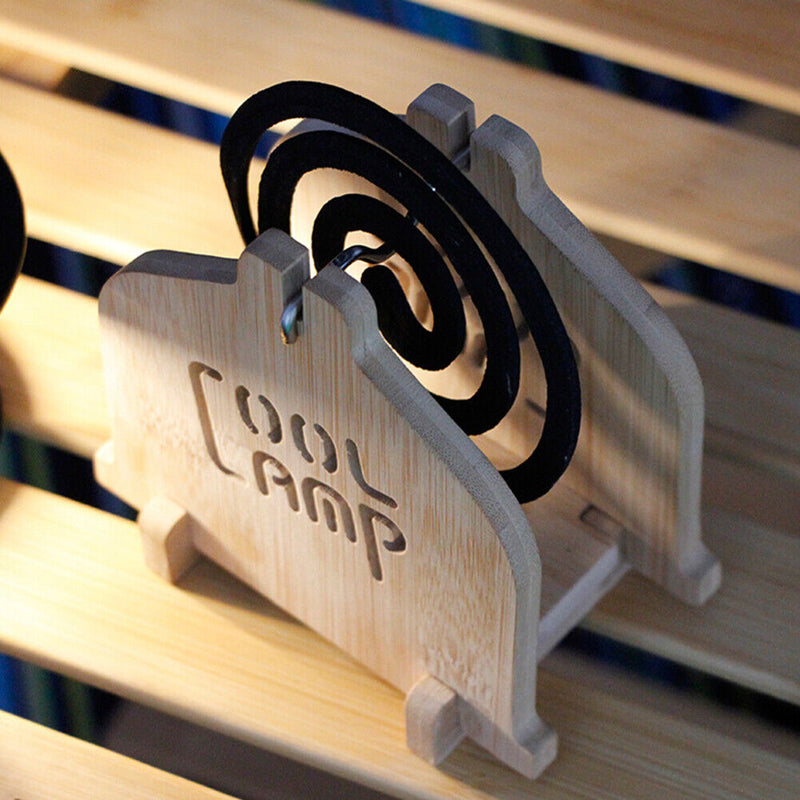 Detachable Bamboo Wood Mosquito Coil Racks Mosquitoes Incenses Hanging Bracket