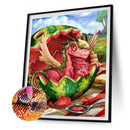 5D Rhinestone Pictures DIY Fruit Dinosaur Full Round Drill Diamond Painting Kit