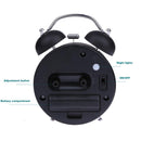 Happy Home Number/English Retro Double Bell Desk Table Alarm Clock (Black)