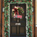 35CM 2022 Christmas Wreath Car Bows Garlands Hanging Party Ornaments Decor{