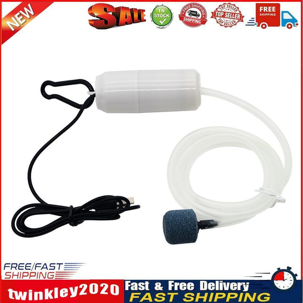 Aquarium Oxygen Air Pump Fish Tank Silent Air Compressor Aerator (White) Newly